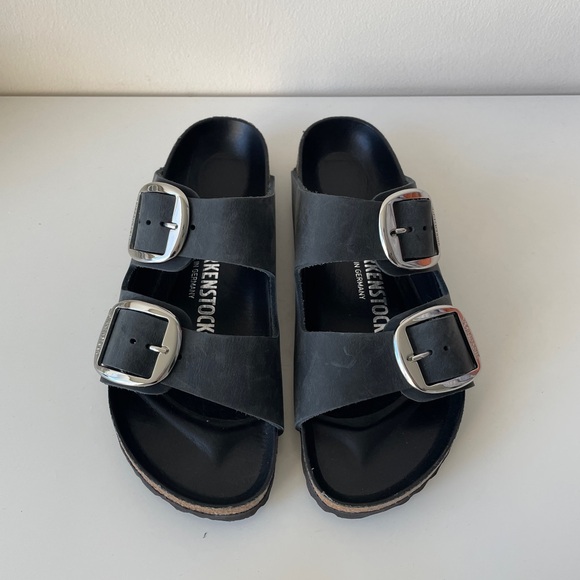 Birkenstock Men's Black Double Buckle Sandals - Picture 1 of 4